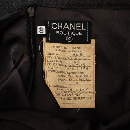 Top Quality Chanel Wool Cotton Silk Jacket Skirt Set