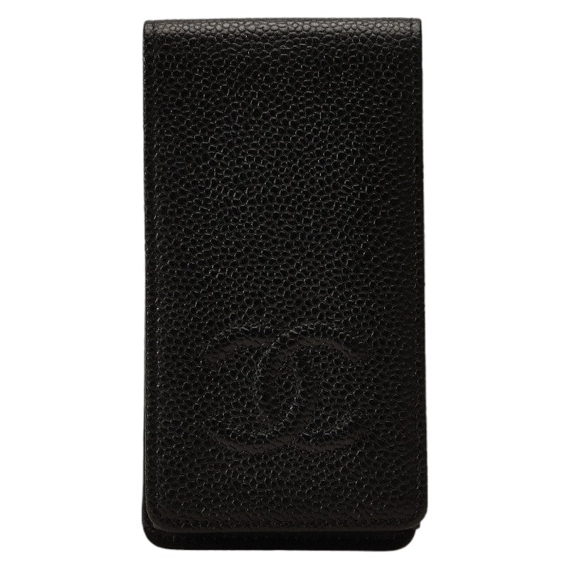 Top Quality Chanel Caviar Skin Coco Mark iPhone 4 Case Black