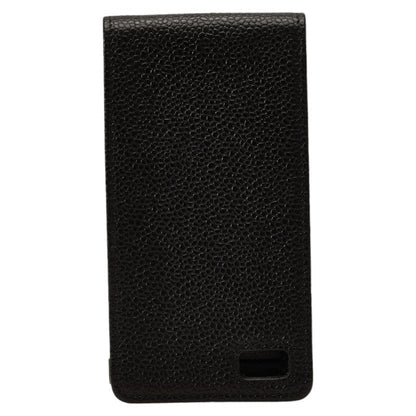 Top Quality Chanel Caviar Skin Coco Mark iPhone 4 Case Black