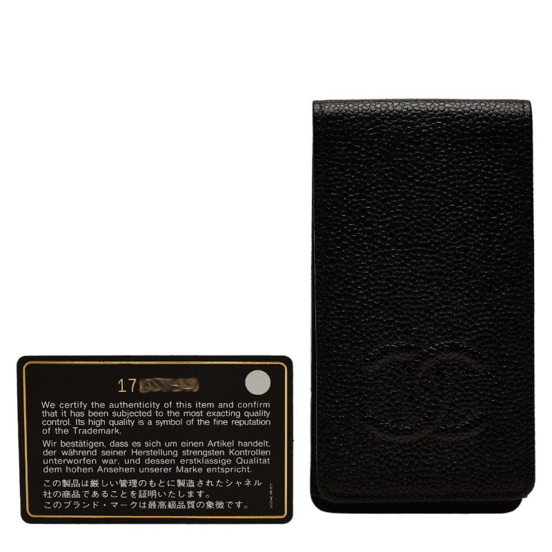 Top Quality Chanel Caviar Skin Coco Mark iPhone 4 Case Black