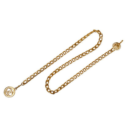 Top Quality Chanel Vintage Coco Mark Chain Belt Gold