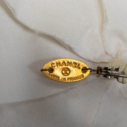 Top Quality Chanel Camellia Corsage Canvas Brooch