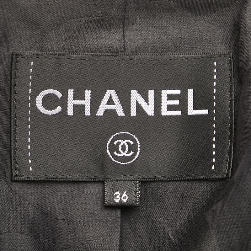 Top Quality Chanel Cotton Jacket Black 36 Women