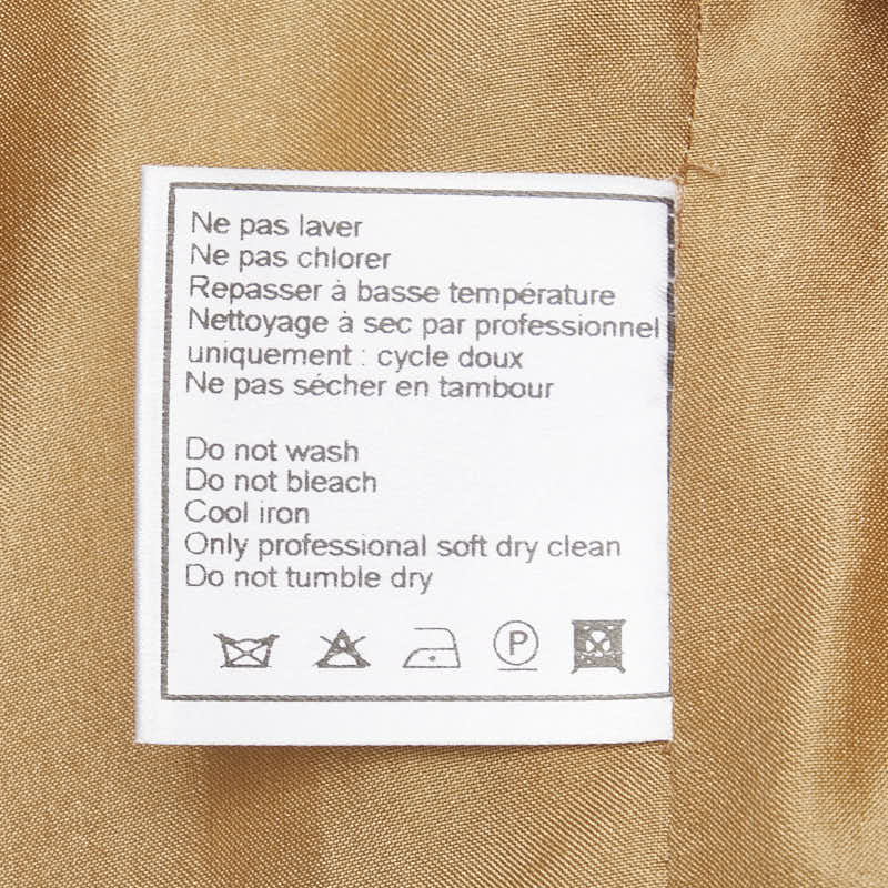 Top Quality Chanel Coco Mark Long Coat Silk Wool Nylon
