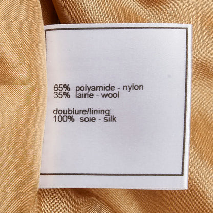 Top Quality Chanel Coco Mark Long Coat Silk Wool Nylon
