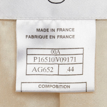 Top Quality Chanel Wool Silk Long Coat Beige