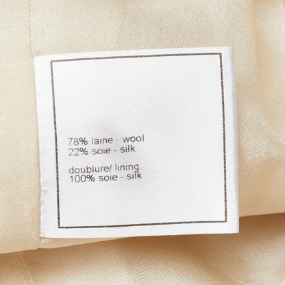 Top Quality Chanel Wool Silk Long Coat Beige
