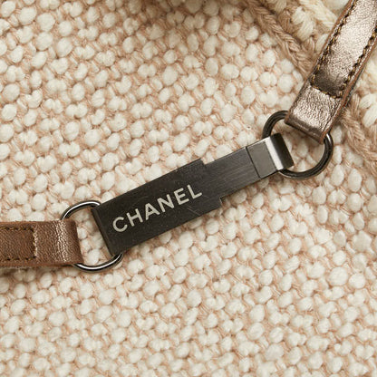 Top Quality Chanel Wool Silk Long Coat Beige