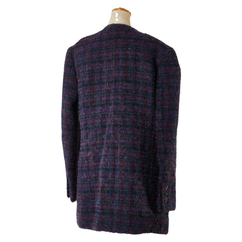 Top Quality Chanel Vintage Coco Mark Jacket Purple