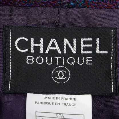 Top Quality Chanel Vintage Coco Mark Jacket Purple