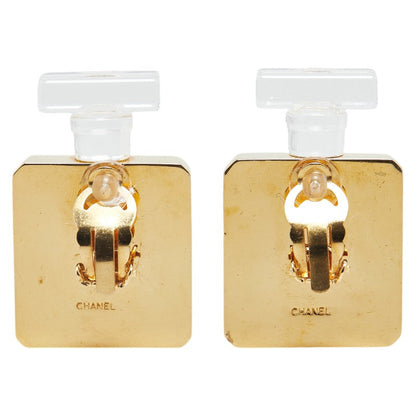 Top Quality Chanel Logo Perfume Bottle Earrings Gold