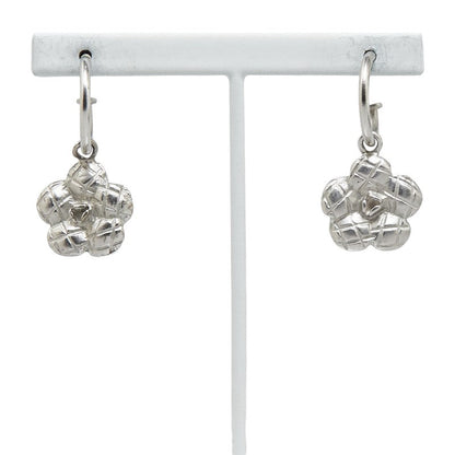 Top Quality Chanel Camellia Silver Metal Earrings