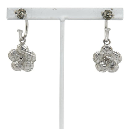 Top Quality Chanel Camellia Silver Metal Earrings