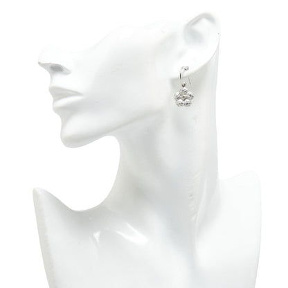 Top Quality Chanel Camellia Silver Metal Earrings