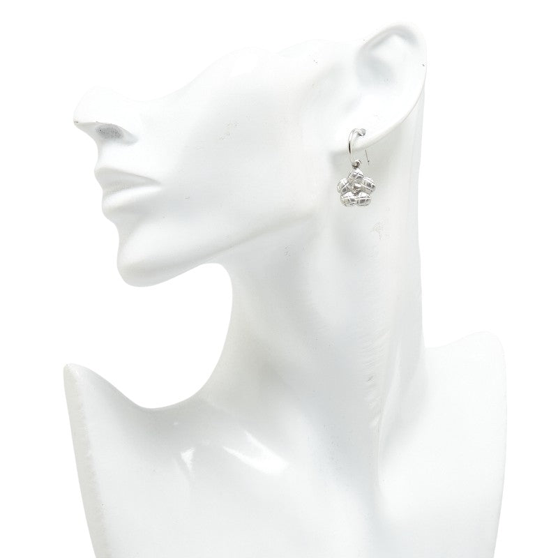 Top Quality Chanel Camellia Silver Metal Earrings