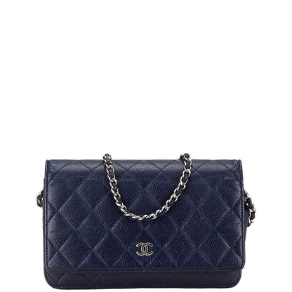 Top Quality Chanel Caviar Skin Chain Wallet Bag