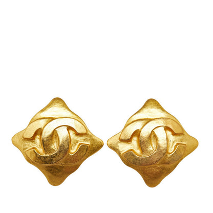 Top Quality Chanel Cocomark Striped Earrings Gold  Ladies Chanel