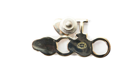 Top Quality Chanel Brooch Pin Badge I LOVE COCO Heart Motif Gold/Brown