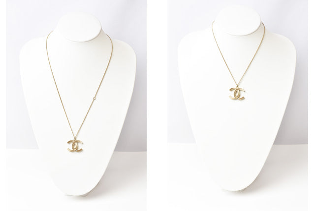 Top Quality Chanel Necklace Pendant Metal Rhinestone Faux Pearl Gold