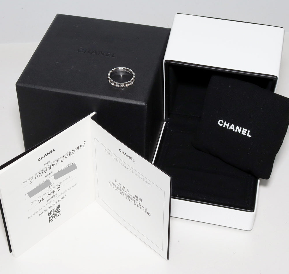 Top Quality Chanel K18WG Diamond Coco Crush Ring J11871