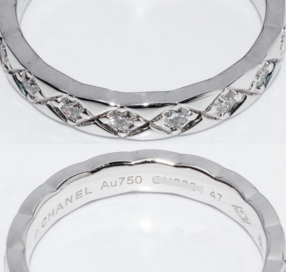Top Quality Chanel K18WG Diamond Coco Crush Ring J11871