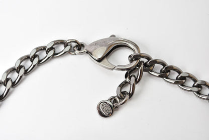 Top Quality Chanel Necklace/Pendant/Bracelet Unisex Coco Mark CC Rhinestone Chrome Silver