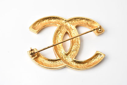 Top Quality Chanel Brooch Coco Mark Rhinestone Gold