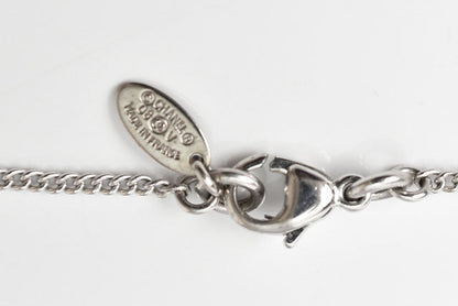 Top Quality Chanel Necklace/Pendant with Rhinestones. Silver/White
