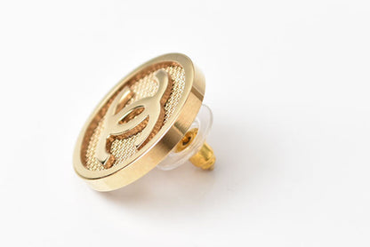 Top Quality Chanel Circle Motif Logo/CC Gold Metal Earrings