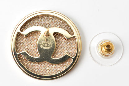 Top Quality Chanel Circle Motif Logo/CC Gold Metal Earrings