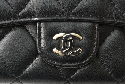Top Quality Chanel Lambskin Coin/Card Case Black/Bordeaux