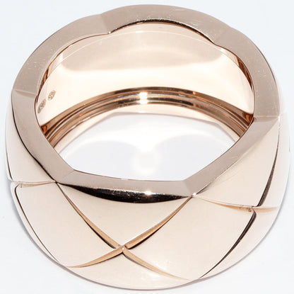 Top Quality Chanel K18 Beige Gold Diamond Coco Crush Ring