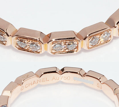 Top Quality Chanel K18PG Diamond Ring Full J4134
