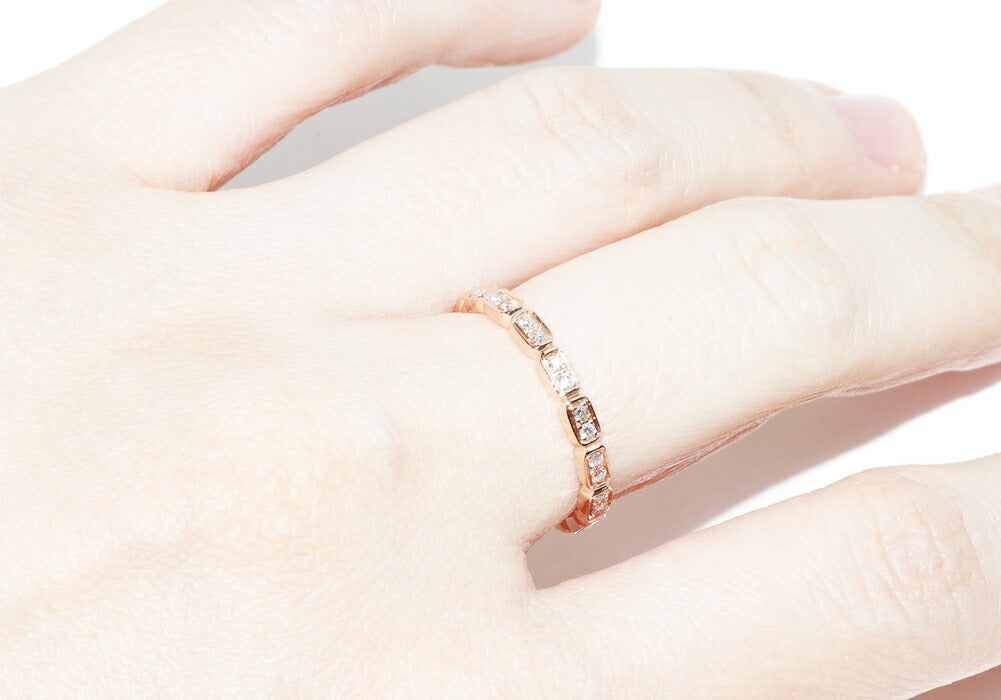 Top Quality Chanel K18PG Diamond Ring Full J4134