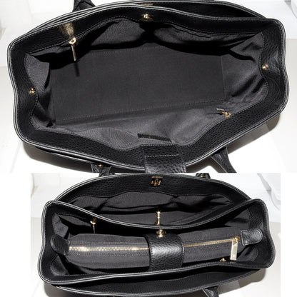 Top Quality Chanel 2WAY Tote Bag Soft Caviar Skin Black