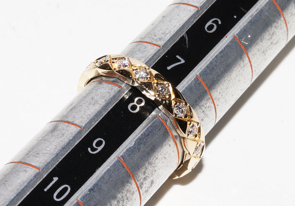 Top Quality Chanel K18YG Diamond Coco Crush Ring Mini