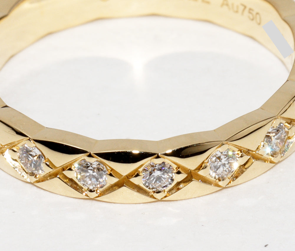 Top Quality Chanel K18YG Diamond Coco Crush Ring Mini