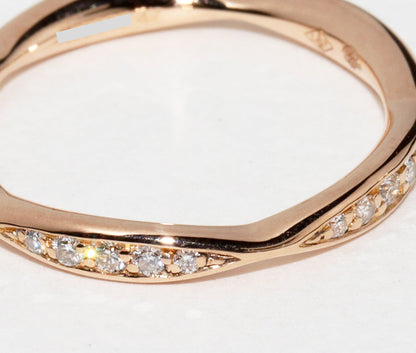 Top Quality Chanel K18PG Diamond Camellia Collection Half Eternity Ring