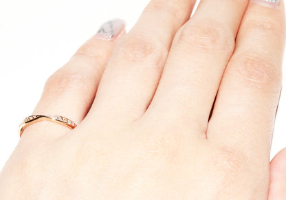 Top Quality Chanel K18PG Diamond Camellia Collection Half Eternity Ring