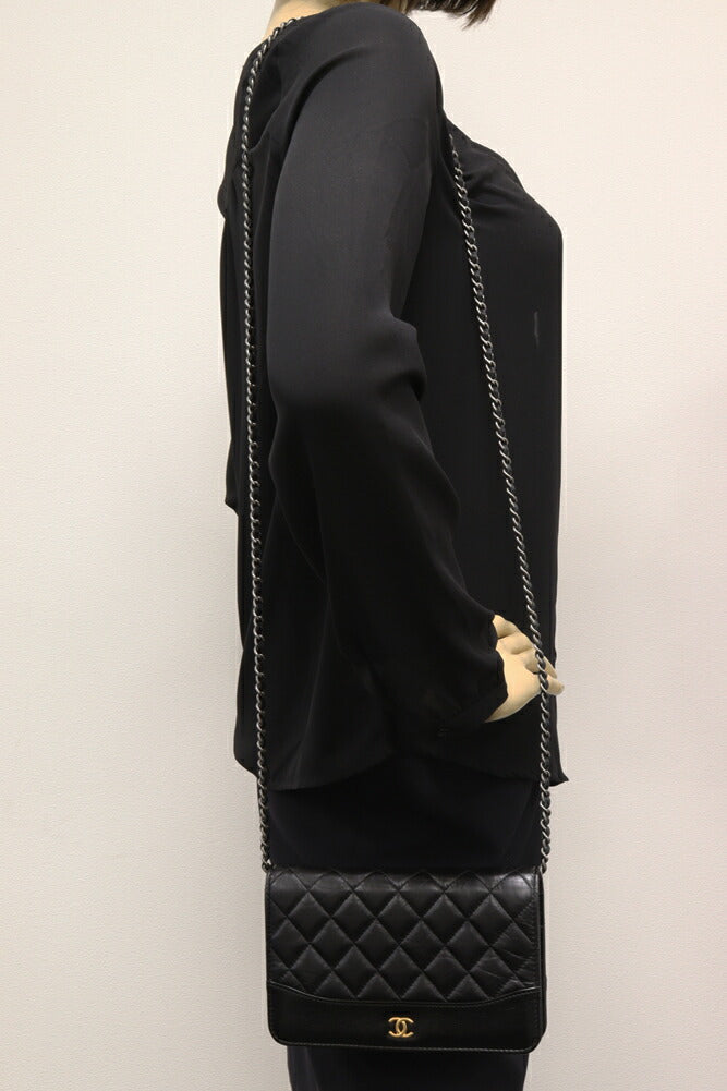 Top Quality Chanel Chain Shoulder Bag Black Silver A84389