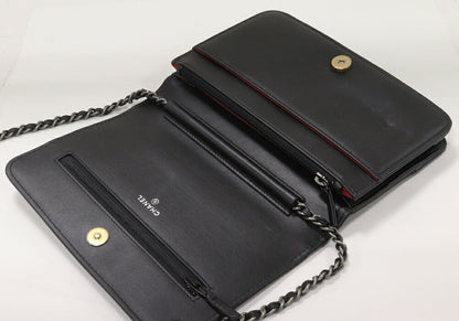 Top Quality Chanel Chain Shoulder Bag Black Silver A84389