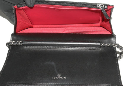 Top Quality Chanel Chain Shoulder Bag Black Silver A84389