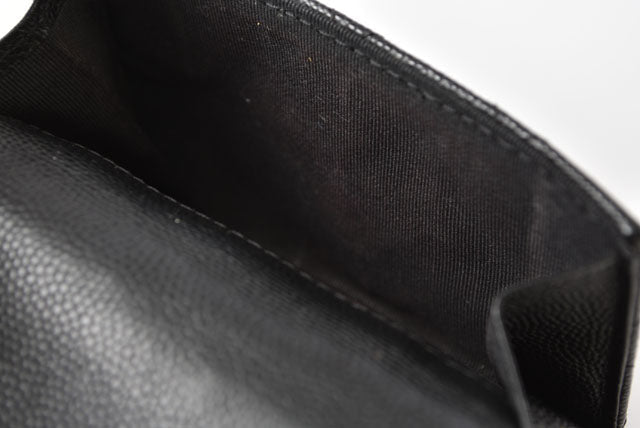 Top Quality Chanel Caviar Skin Compact Wallet A84401 Black