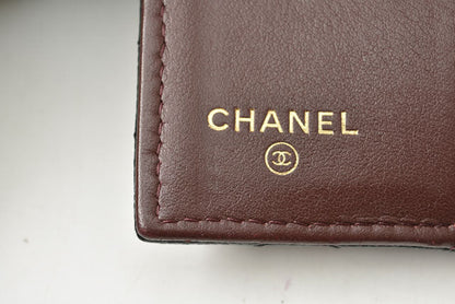 Top Quality Chanel Caviar Skin Compact Wallet A84401 Black