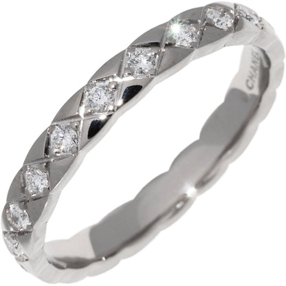 Top Quality Chanel K18WG Diamond Coco Crush Ring Mini Model J11871