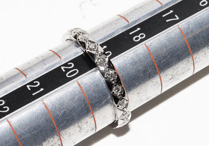 Top Quality Chanel K18WG Diamond Coco Crush Ring Mini Model J11871