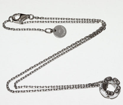 Top Quality Chanel K18WG White Gold White Ceramic Diamond Pendant Necklace J3174