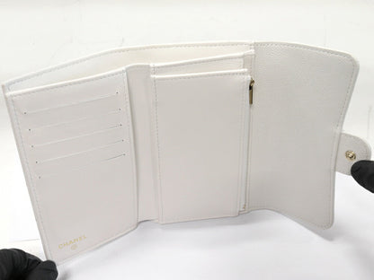 Top Quality Chanel Caviar Skin Bifold Wallet Matelasse Medium Classic Flap AP0232