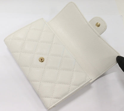 Top Quality Chanel Caviar Skin Bifold Wallet Matelasse Medium Classic Flap AP0232