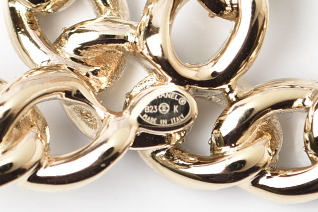 Top Quality Chanel Brooch Coco Mark Rhinestone Gold/Black
